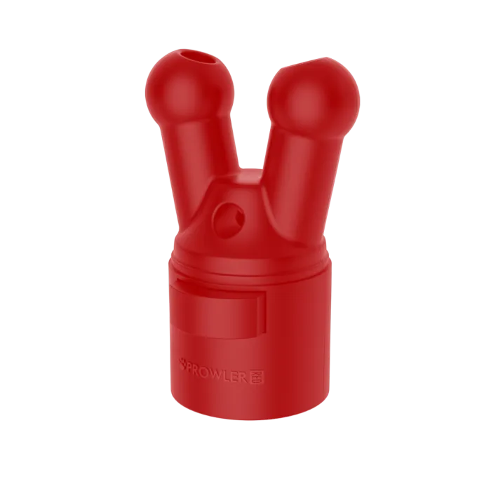 Prowler Poppers Leakproof Double Red popper topper on a white background