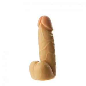 Prowler Realistic Dildo With Suction Base Dong and Balls Flesh 7in