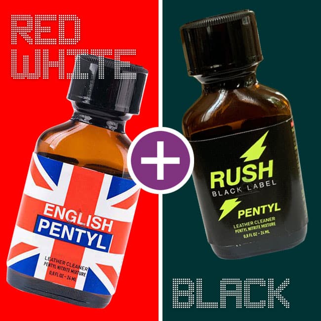 Red White & Black Poppers