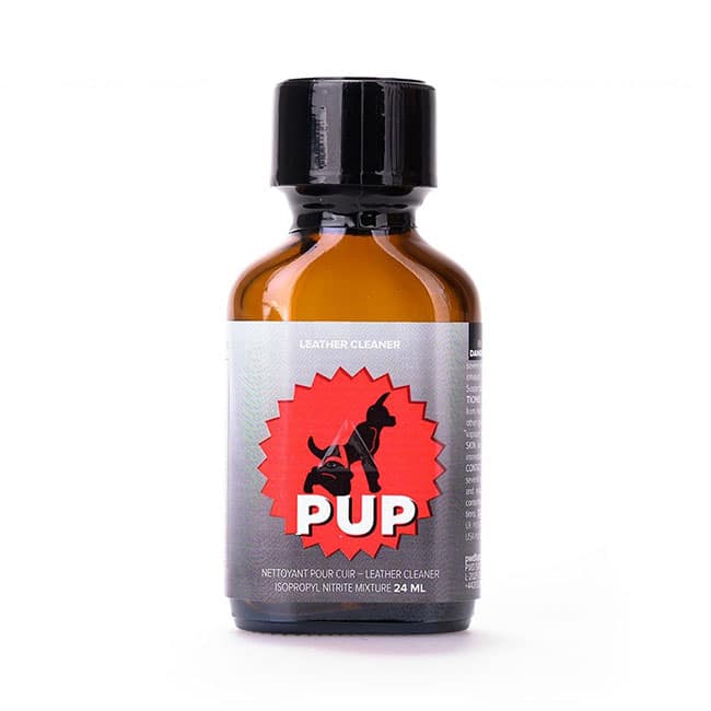 A bottle of PUP 24ml leather cleaner displayed against a white background.