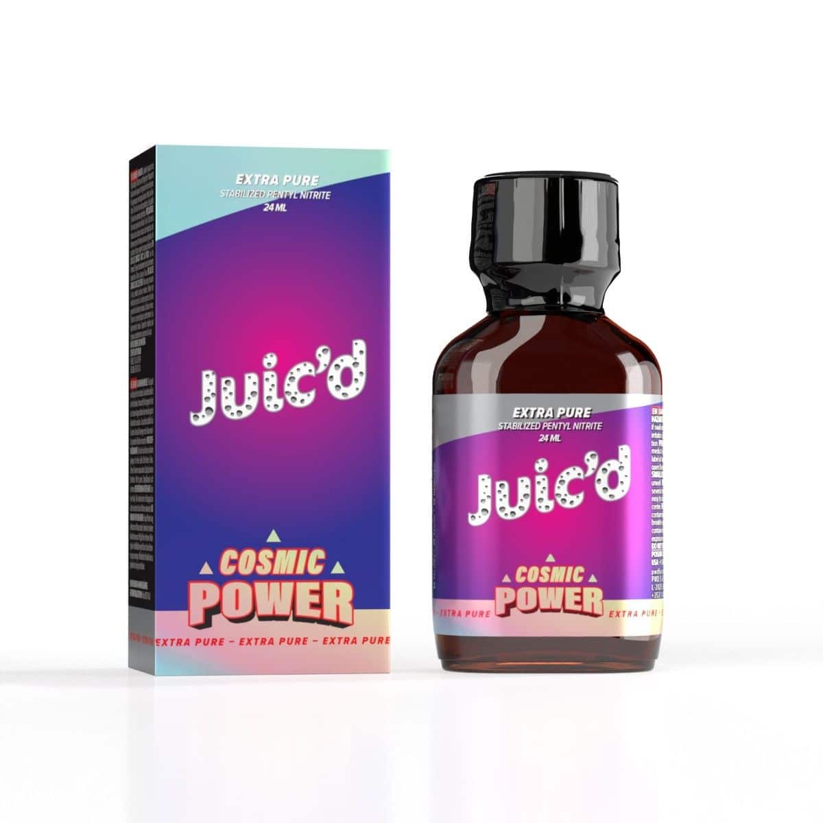 Juic'd Cosmic Power Pentyl: a cosmic power energy drink - unleash your potential with our extra pure, pentyl-infused, vitality-boosting formula!