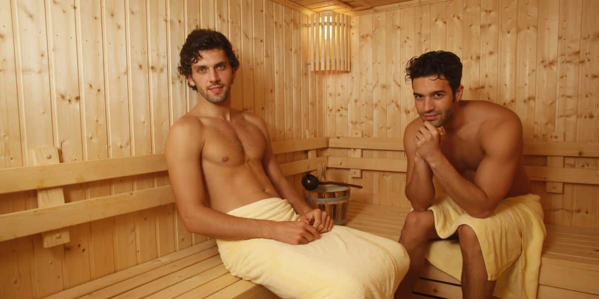 gay men in sauna